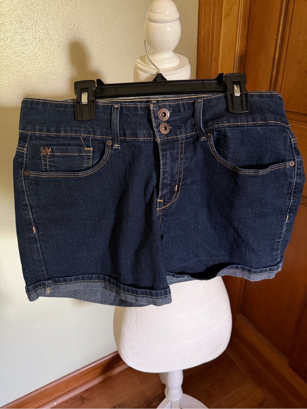 Denizen from Levi's Dark Blue Cuffed Denim Shorts